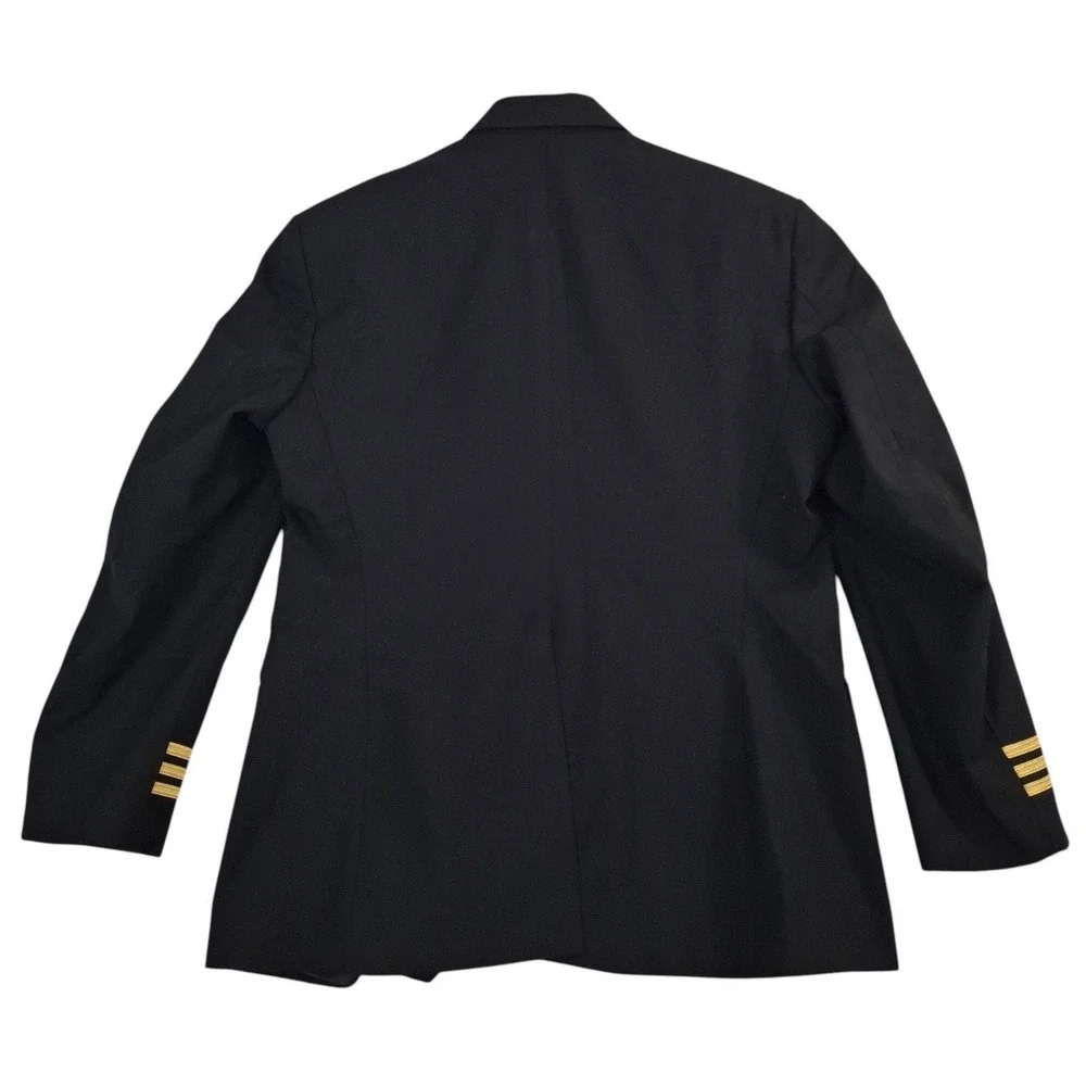 Abbott Uniforms Delta Air Lines Pilot Blazer Navy Blue 40S Wool Blend 3587-010